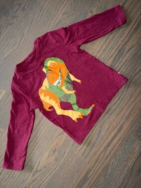 Gap Factory Burgundy Dino Graphic Tee | 3T
